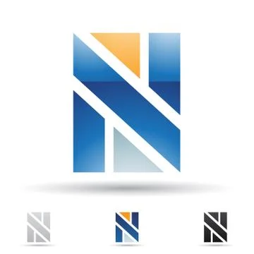 Abstract icon for letter N Stock Illustration