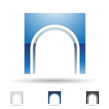 Abstract icon for letter N Stock Illustration