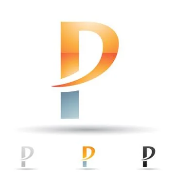 Abstract icon for letter P Stock Illustration