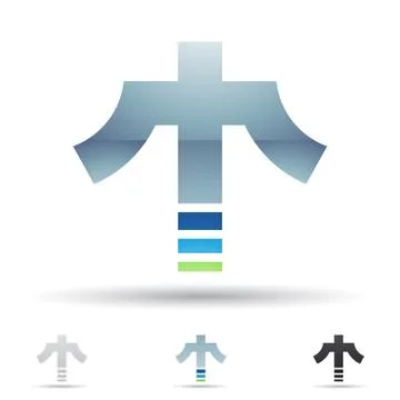 Abstract icon for letter T Stock Illustration