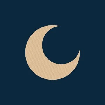 Abstract icon of the moon. Stock Illustration