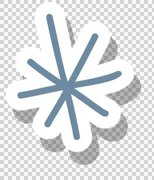 Abstract icon is moving in flat design with white lobes and blue spokes, Stock Illustration