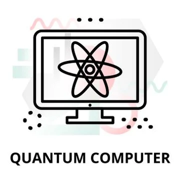 Abstract icon of quantum computer Stock-Illustration