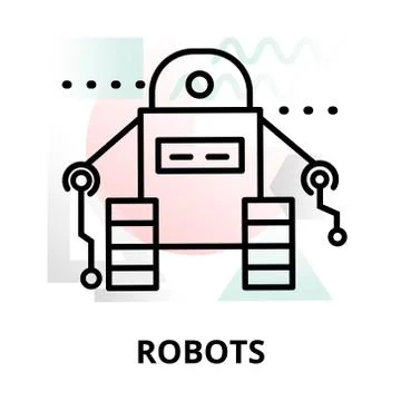 Abstract icon of robots Stock Illustration