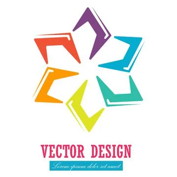 Abstract icon, template for logo, emblem or brand, icon for banners, sites an イラスト素材