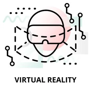 Abstract icon of virtual reality Illustrazione stock