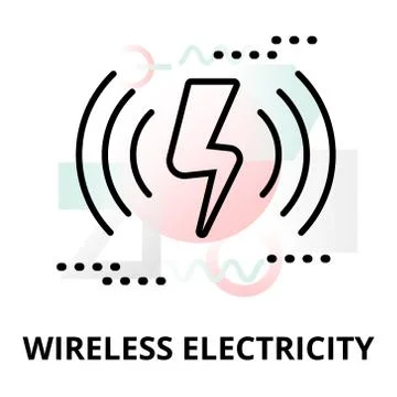 Abstract icon of wireless electricity Illustrazione stock