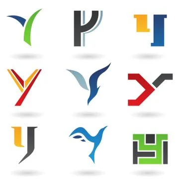 Abstract icons for letter Y Stock Illustration