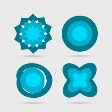 Abstract icons set Stock Illustration