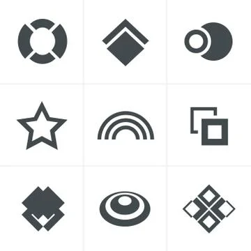 Abstract  Icons Set, Vector Design Stock Illustration