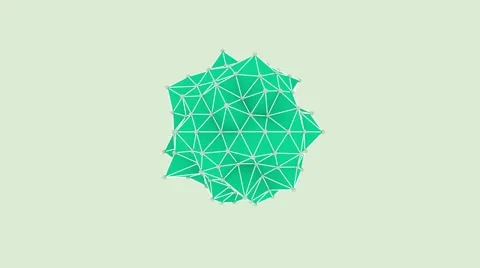 Abstract icosphere ball 3d rendered animation Stock Footage 55764727