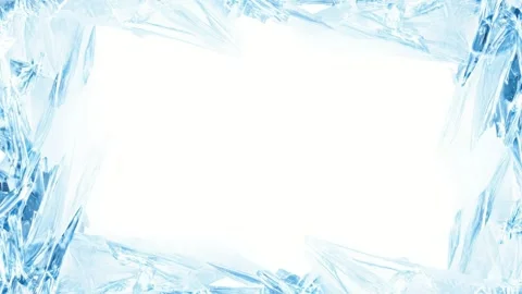 Abstract icy crystal frame with copy space, animated border, stop motion st.. 스톡 동영상 342041056