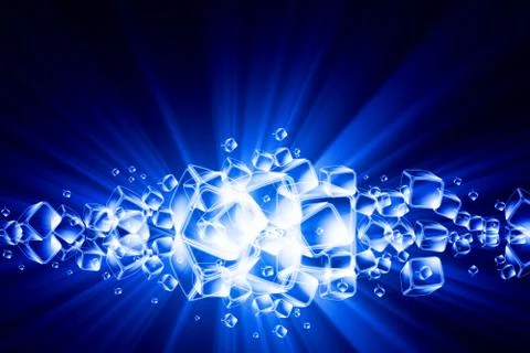Abstract icy cubes Stock Illustration