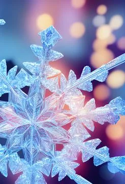 Abstract icy snowflake pattern Stock Illustration