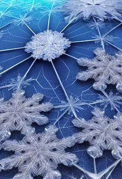 Abstract icy snowflake pattern Stock Illustration