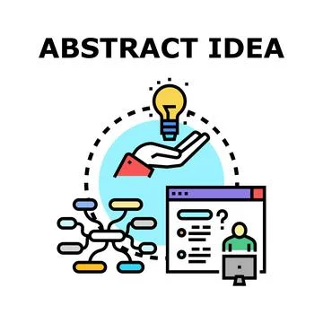 Abstract idea generation exploring creative innovation process 스톡 일러스트