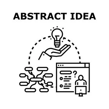 Abstract idea generation exploring creative innovation process 库存插图
