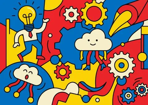 Abstract Idea Generation Illustration Stock Illustration