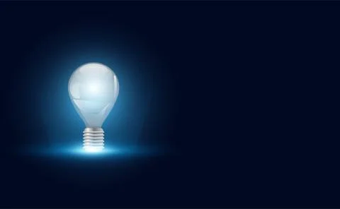 Abstract idea with Light bulb on copy space futuristic hi tech modern gradien Иллюстрация