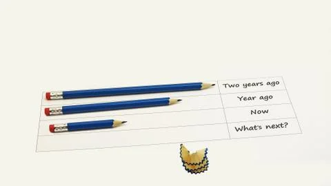 Abstract idea using black pencils. Stock Photos