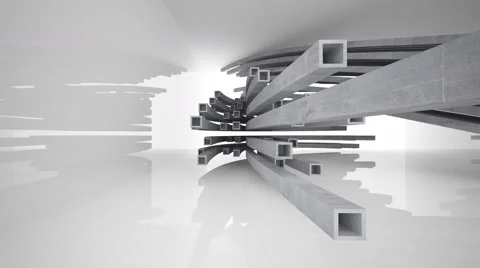 Abstract illuminated empty interior. 3D rendering Vidéo 61582338