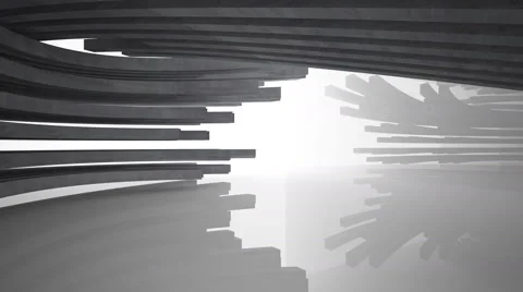 Abstract illuminated empty interior. 3D rendering. Stock Footage 61582377