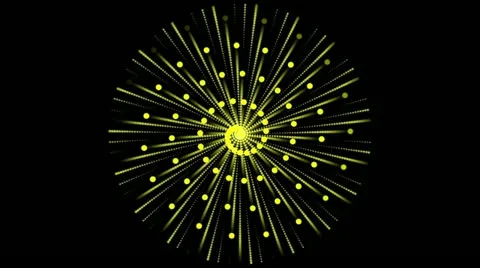 Abstract illuminating yellow star points swirling Stock Footage 11636927