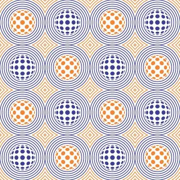 Abstract illusion Circle Pattern with fisheye 3D effect Stockillustratie