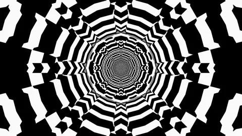 Abstract illusion - tunnel background Stock Footage 106835313