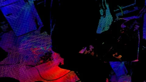 Abstract Illusions of Guitar Player 库存影片 249776633