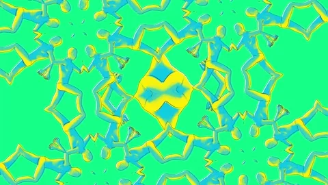 Abstract Illustrated Characters Pattern Video stock 273696461