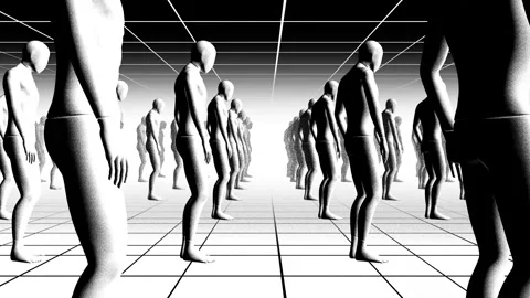 Abstract Illustrated Clones Stock Footage 273581577