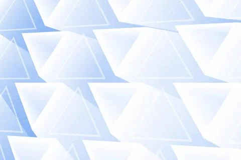 Abstract illustration of 3d triangular shapes against blue background イラスト素材
