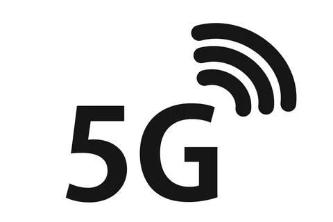 Abstract illustration with 5g internet. Wireless mobile telecommunication Stock Illustration