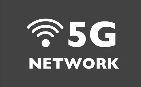 Abstract illustration with 5g network. Wireless mobile telecommunication service Stock Illustration