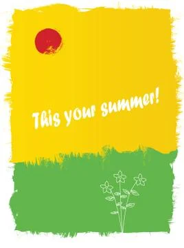 Abstract illustration about summer. Stock Illustration