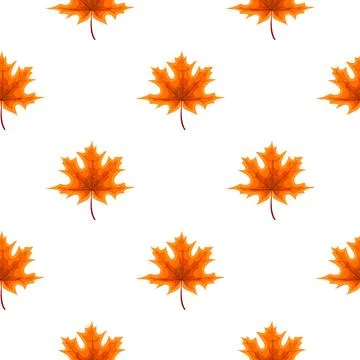 Abstract  Illustration Autumn Seamless Pattern Background with Falling Autumn Stock Illustration