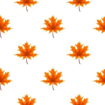 Abstract Illustration Autumn Seamless Pattern Background with Falling Autumn  Illustrazione stock