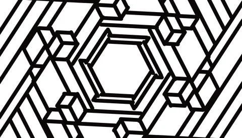 Abstract illustration background with black cube pattern Stock Illustration