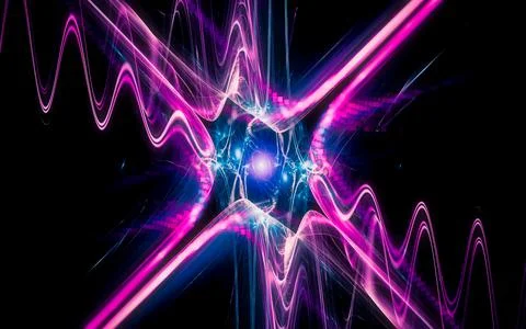 Abstract illustration background image desktop wallpaper energy waves intertw Stock Illustration