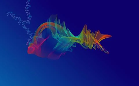 Abstract illustration of betta fish Stock Illustration