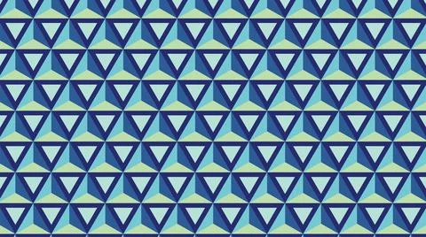 Abstract illustration of blue geometrical triangular shapes in seamless pattern Stock Illustration