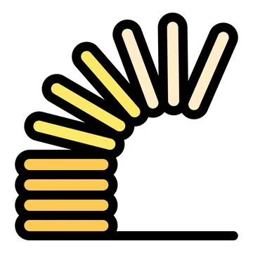 Abstract illustration of a bouncing spring toy Stock Illustration