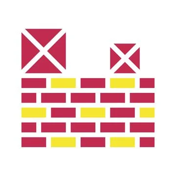 Abstract Illustration of a Brick Wall Structure Stock Illustration