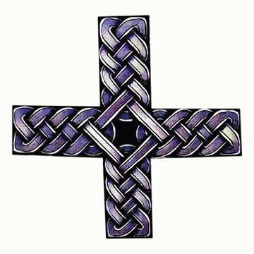 Abstract illustration of Celtic cross Stock Illustration