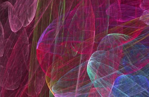 Abstract illustration of chaotically twisted rays of light Stock Illustration