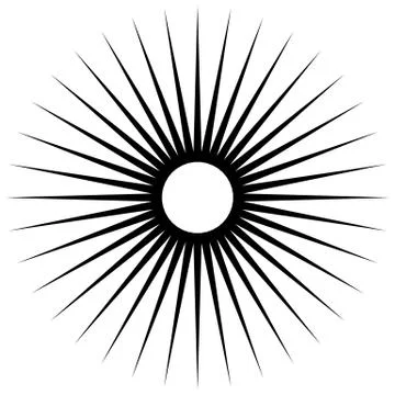 Abstract illustration of a circular pattern with radial, radiating lines. Stock Illustration