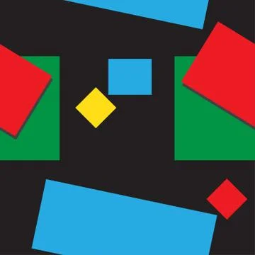 Abstract illustration - colored geometric shapes Stock Illustration