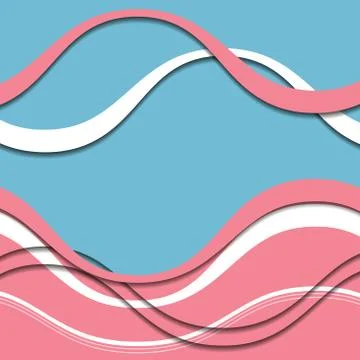 Abstract illustration with colored waves Stock Illustration