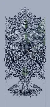 Abstract illustration in complex way, conceptual design Stock Illustration